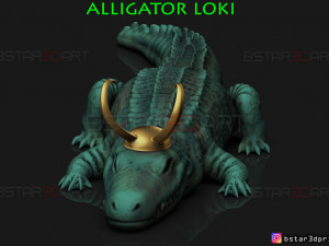 alligator loki - loki tv series - marvel comics 3d print model 3D Print Model