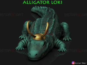 jacar&eacute; loki - s&eacute;rie de TV loki - modelo de impress&atilde;o 3D da Marvel Comics Modelo de Impressão 3D