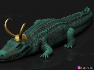 alligator loki - loki tv series - marvel comics 3d print model 3D Print Model