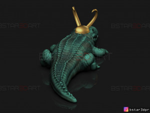 alligator loki - loki tv series - marvel comics 3d print model 3D Print Model