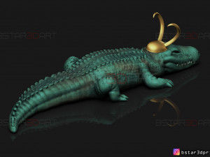 alligator loki - loki tv series - marvel comics 3d print model 3D Print Model