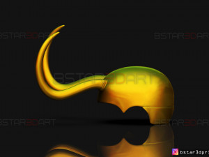 classic loki helmet - loki tv series - marvel comics 3d print model Modello di stampa 3D