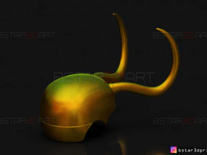 classic loki helmet - loki tv series - marvel comics 3d print model 3D Print Model