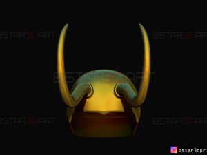 classic loki helmet - loki tv series - marvel comics 3d print model 3D Print Model