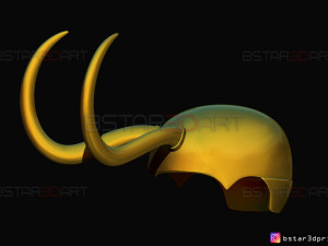 classic loki helmet - loki tv series - marvel comics 3d print model Modello di stampa 3D