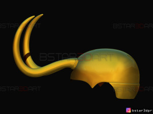 classic loki helmet - loki tv series - marvel comics 3d print model Modello di stampa 3D