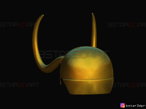 classic loki helmet - loki tv series - marvel comics 3d print model Modello di stampa 3D
