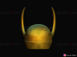 classic loki helmet - loki tv series - marvel comics 3d print model Modello di stampa 3D