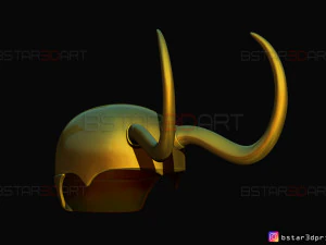 classic loki helmet - loki tv series - marvel comics 3d print model 3D Print Model
