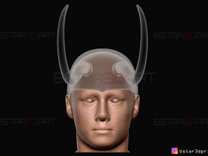 classic loki helmet - loki tv series - marvel comics 3d print model 3D Print Model