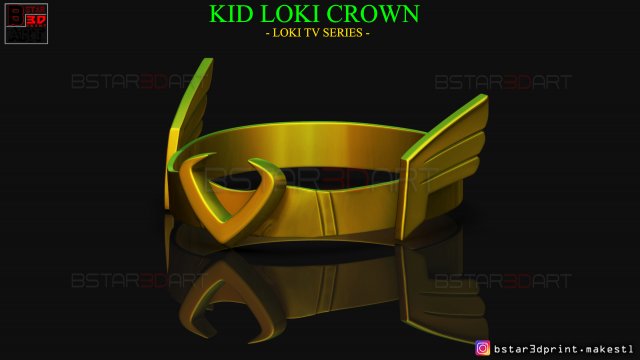 kid loki crown - loki tv series 2021 - marvel comics 3d print model Modelo de Impressão 3D .c4d .max .obj .3ds .fbx .stl .blend 