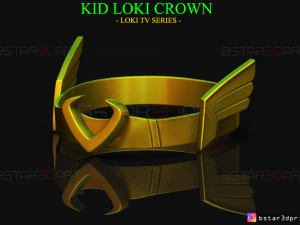 Малыш Локи Корона - Локи сериал 2021 - 3D модель для печати из комиксов Marvel 3D Принт Модель