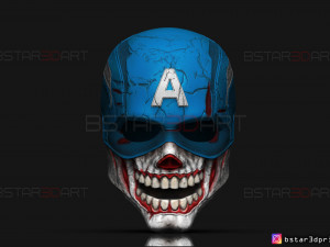 captain zombie helmet - marvel what if - high quality details 3d print model 3D Print Model