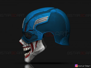 captain zombie helmet - marvel what if - high quality details 3d print model 3D Print Model