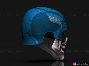 captain zombie helmet - marvel what if - high quality details 3d print model 3D Print Model