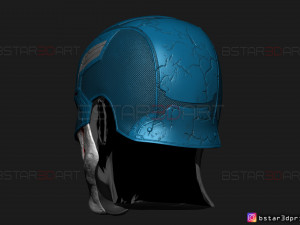 captain zombie helmet - marvel what if - high quality details 3d print model 3D Print Model
