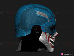 captain zombie helmet - marvel what if - high quality details 3d print model 3D Print Model