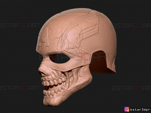 captain zombie helmet - marvel what if - high quality details 3d print model 3D Print Model