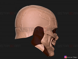 captain zombie helmet - marvel what if - high quality details 3d print model 3D Print Model