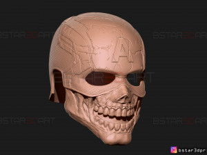 captain zombie helmet - marvel what if - high quality details 3d print model 3D Print Model