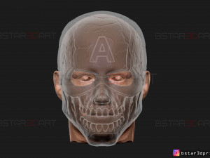 captain zombie helmet - marvel what if - high quality details 3d print model 3D Print Model