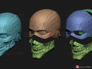 captain zombie helmet - marvel what if - high quality details 3d print model 3D Print Model