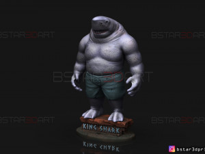 king shark - the suicide squad - dc comics - high quality details - 3d print model Modello di stampa 3D