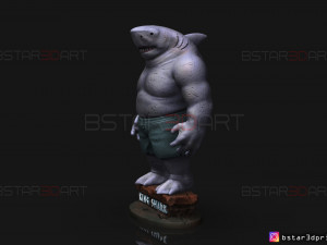 king shark - the suicide squad - dc comics - high quality details - 3d print model Modello di stampa 3D