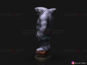 king shark - the suicide squad - dc comics - high quality details - 3d print model Modello di stampa 3D