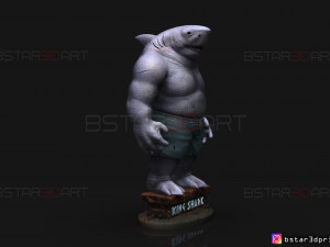 king shark - the suicide squad - dc comics - high quality details - 3d print model Modello di stampa 3D