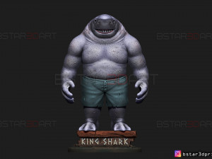king shark - the suicide squad - dc comics - high quality details - 3d print model Modello di stampa 3D