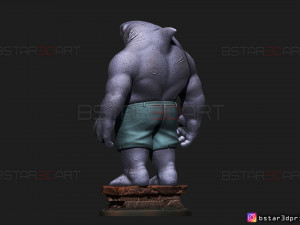 king shark - the suicide squad - dc comics - high quality details - 3d print model Modello di stampa 3D