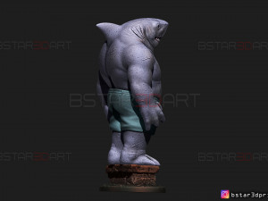 king shark - the suicide squad - dc comics - high quality details - 3d print model Modello di stampa 3D