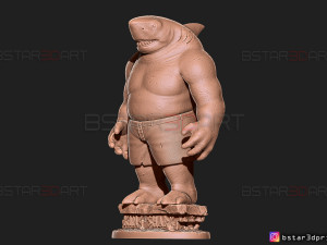 king shark - the suicide squad - dc comics - high quality details - 3d print model Modello di stampa 3D