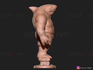 king shark - the suicide squad - dc comics - high quality details - 3d print model Modello di stampa 3D