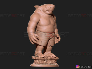 king shark - the suicide squad - dc comics - high quality details - 3d print model Modello di stampa 3D