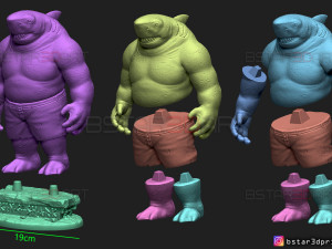 king shark - the suicide squad - dc comics - high quality details - 3d print model Modello di stampa 3D