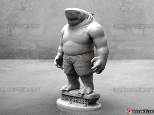 king shark - the suicide squad - dc comics - high quality details - 3d print model Modello di stampa 3D