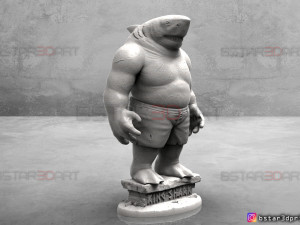 king shark - the suicide squad - dc comics - high quality details - 3d print model Modello di stampa 3D