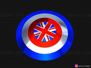 captain britain shield - marvel comics - high quality 3d print model 3Dプリントモデル