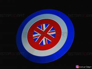 captain britain shield - marvel comics - high quality 3d print model 3Dプリントモデル