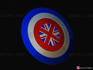 captain britain shield - marvel comics - high quality 3d print model 3Dプリントモデル