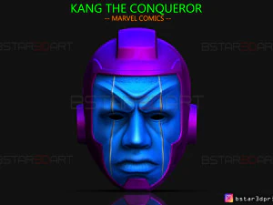 Capacete Kang, o Conquistador - M&aacute;scara de Quadrinhos da Marvel Modelo de Impress&atilde;o 3D Modelo de Impressão 3D