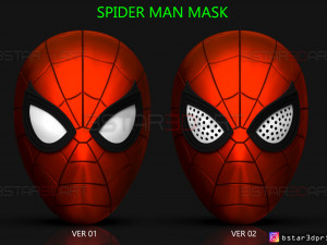 spider man mask - marvel comics Modèles 3D en vedette