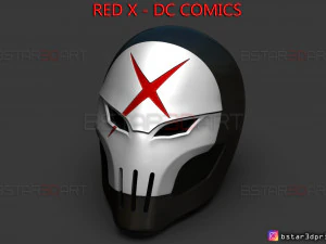 red x helmet - 3d друкована модель dc comics 3D Принт Модель