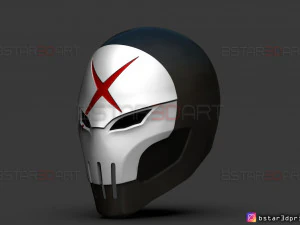 kırmızı x kask - dc &ccedil;izgi roman 3d baskı modeli 3D Baskı Modeli