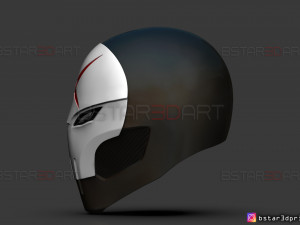 red x helmet - dc comics 3d print model 3D Print Model