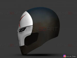 kırmızı x kask - dc &ccedil;izgi roman 3d baskı modeli 3D Baskı Modeli