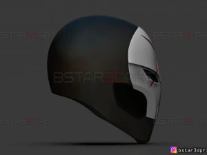 kırmızı x kask - dc &ccedil;izgi roman 3d baskı modeli 3D Baskı Modeli