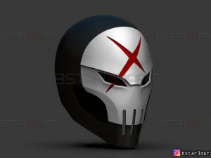 kırmızı x kask - dc &ccedil;izgi roman 3d baskı modeli 3D Baskı Modeli